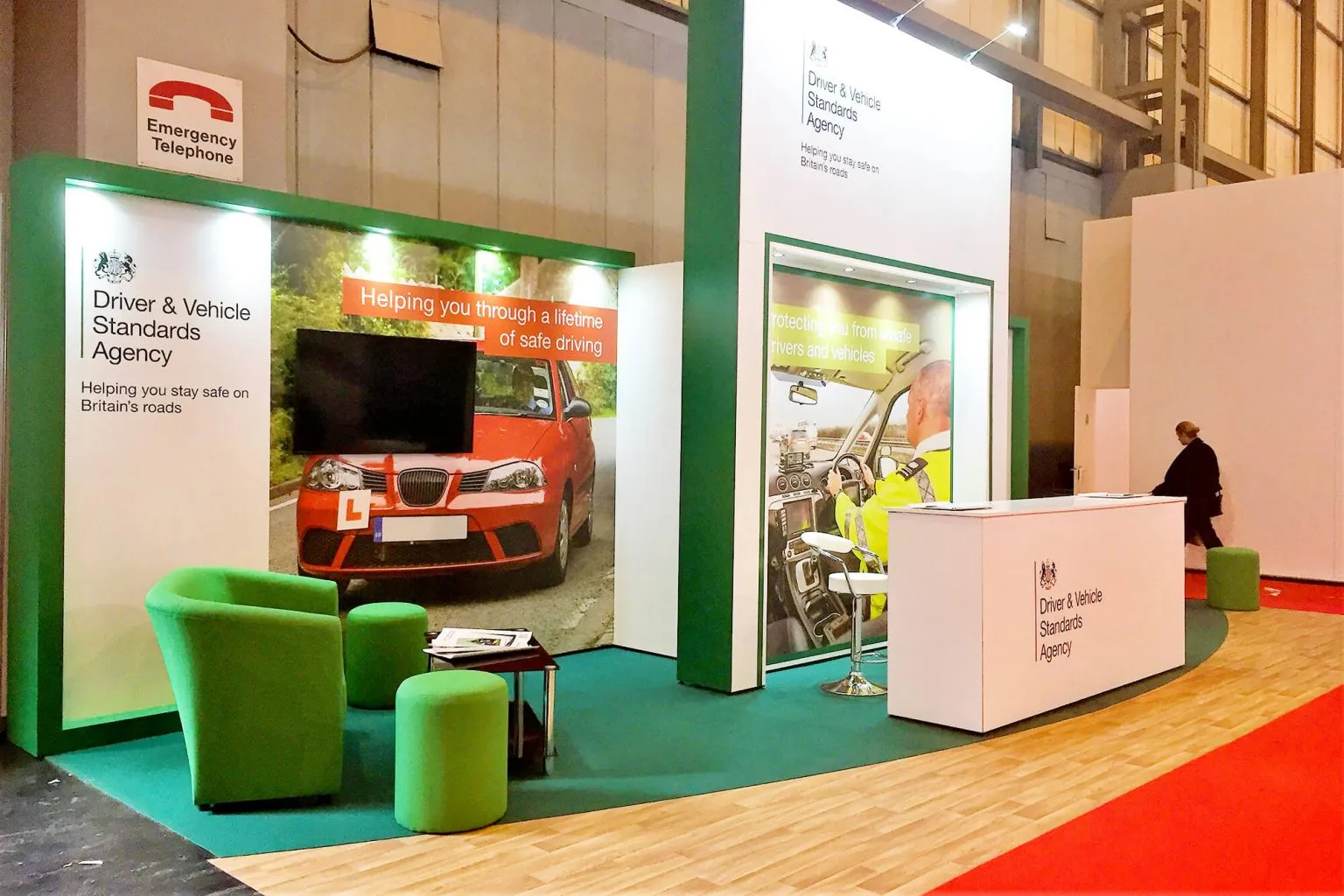 Hybrid exhibition stand for DVSA