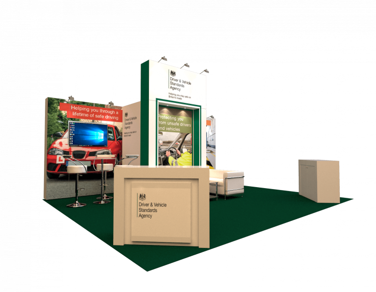 Hybrid exhibition stand for DVSA