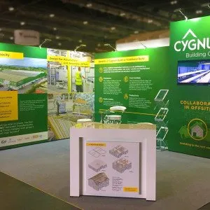 Modular exhibition stand for Cygnum