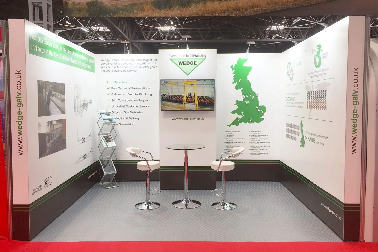 Modular exhibition stand for Wedge